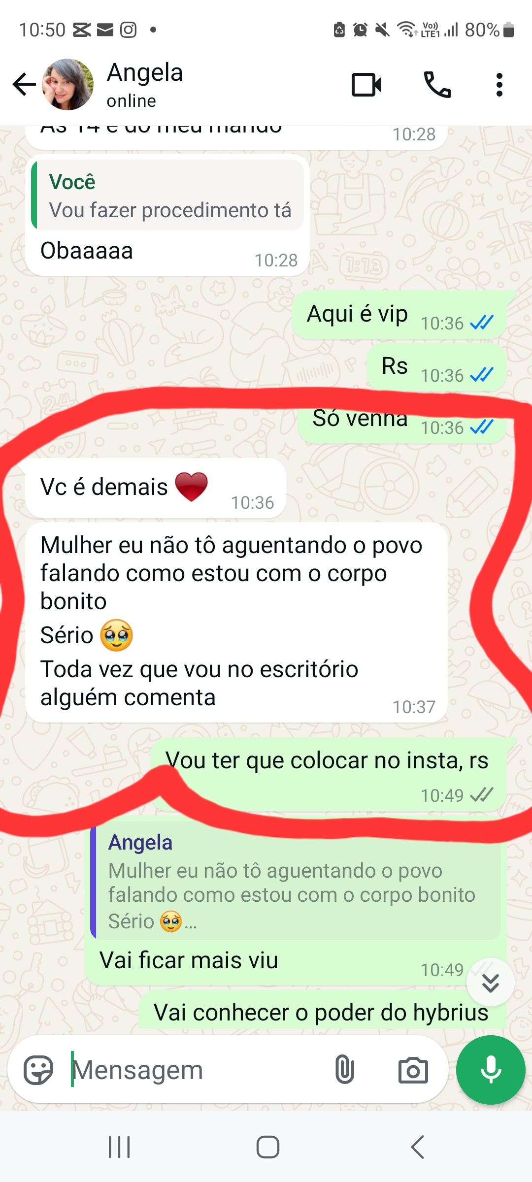 Print de depoimento 7